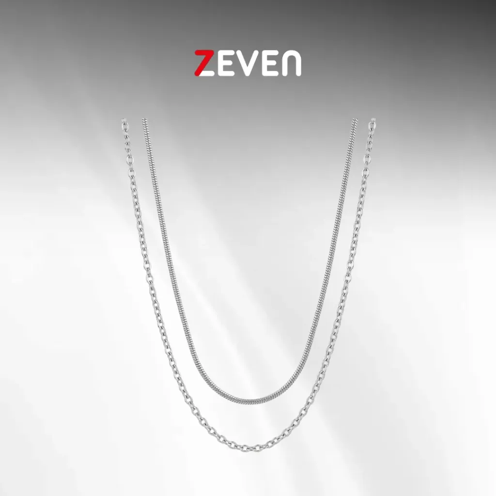 Collar doble cadena plata