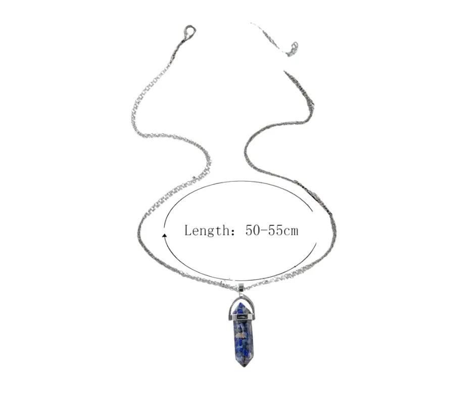 Collar con dije de piedra lapislázuli