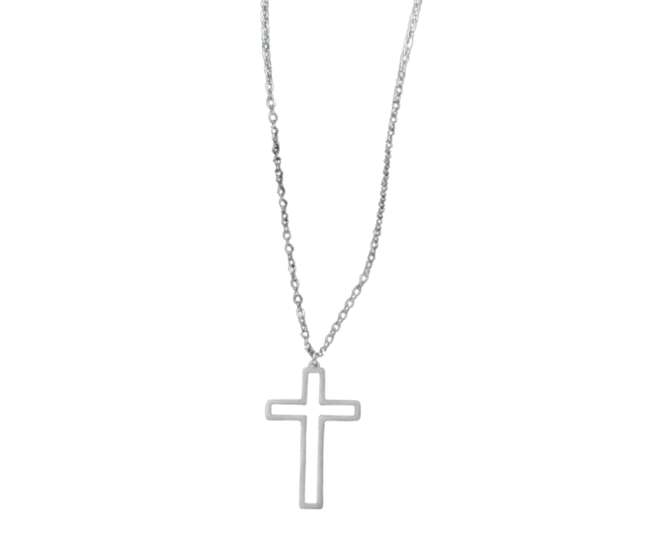 Collar con dije en forma de cruz