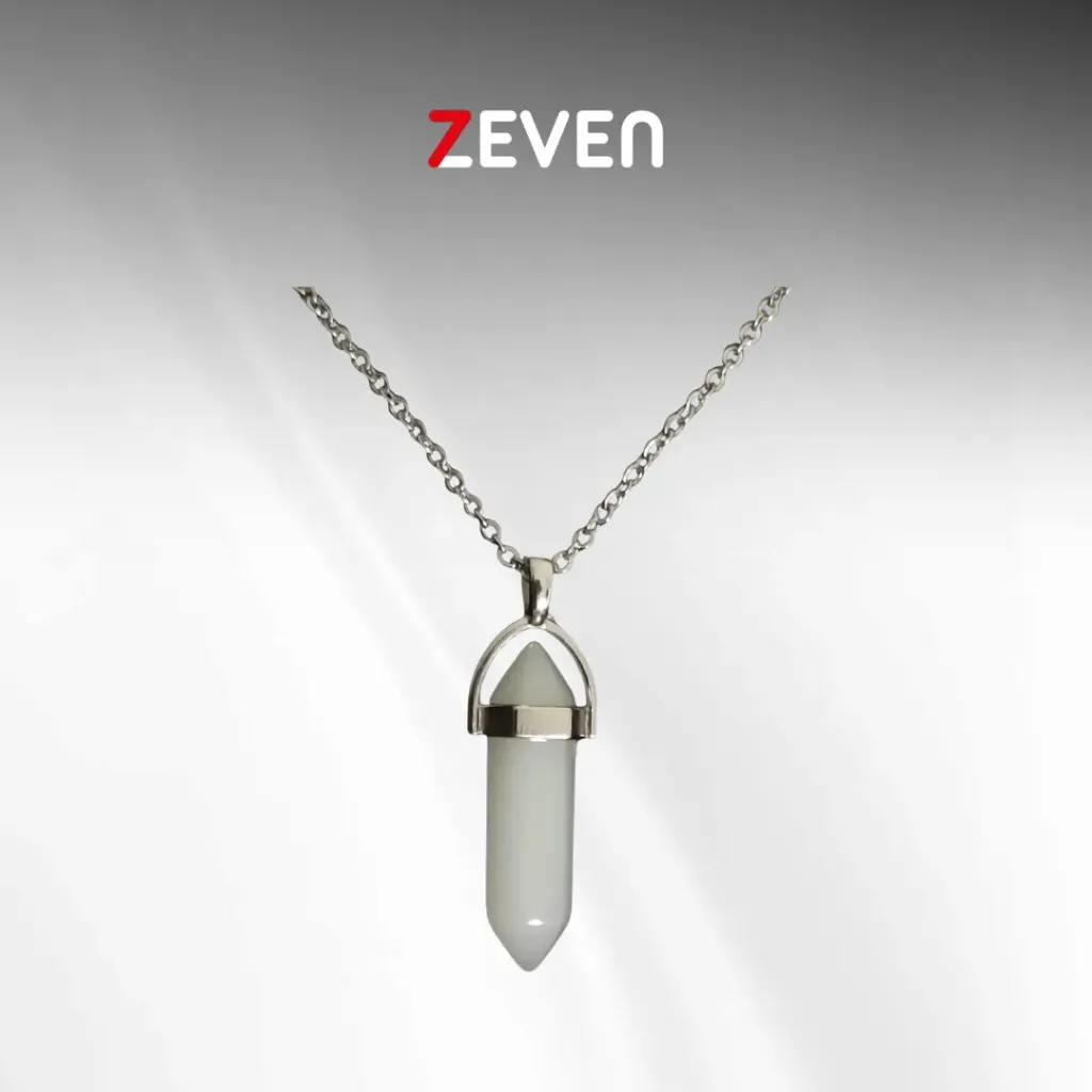 Collar de cuarzo gris
