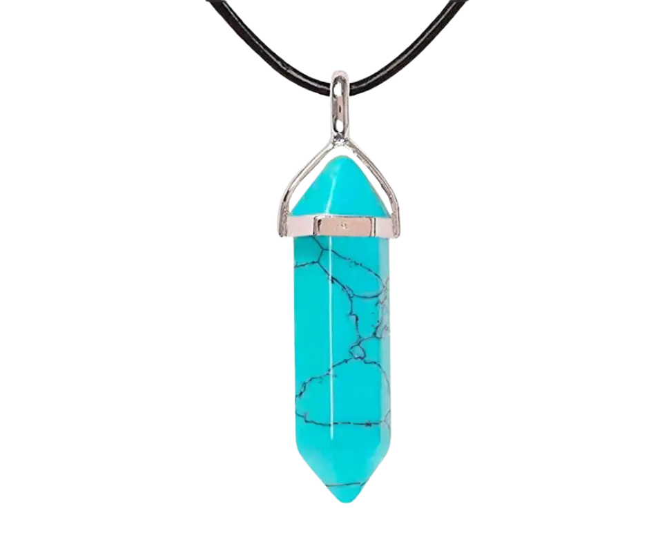 Collar de cuarzo celeste 