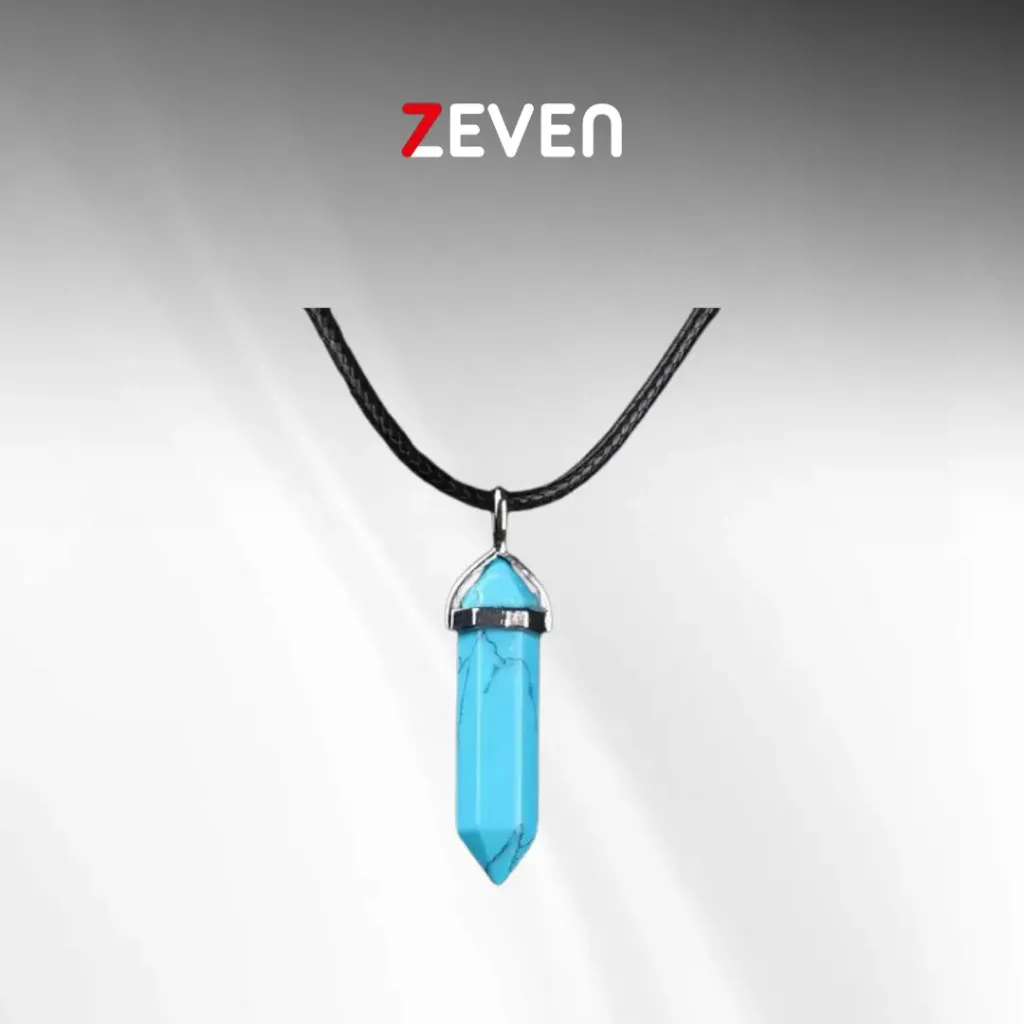Collar de cuarzo celeste 
