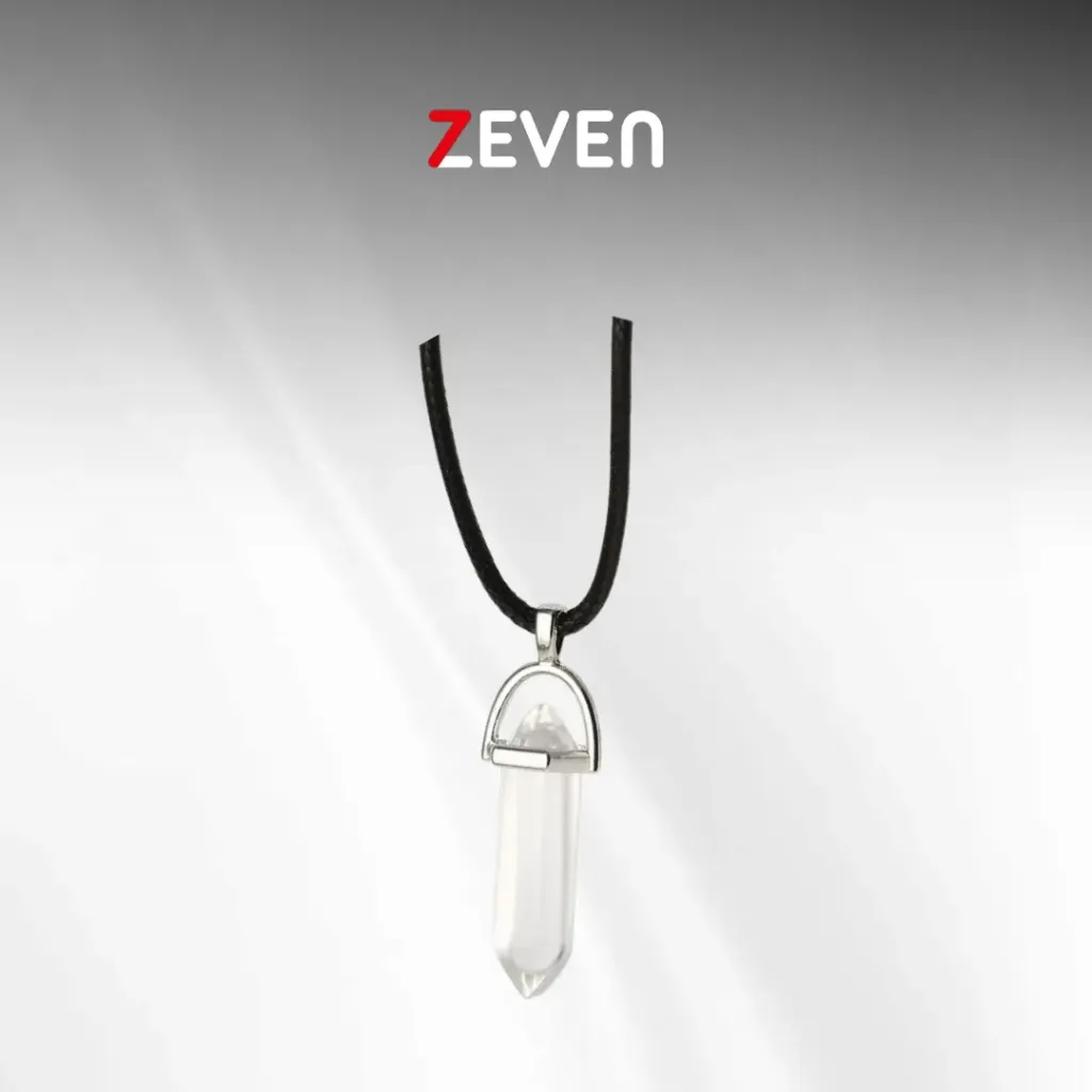 Collar de cuarzo transparente