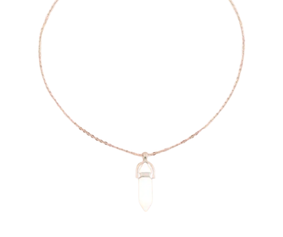 Collar de cuarzo blanco