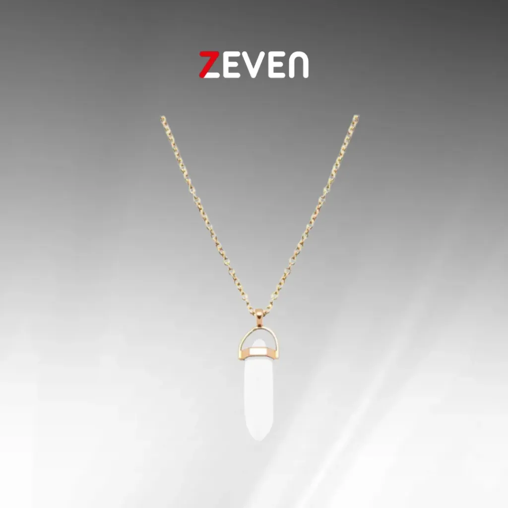 Collar de cuarzo blanco