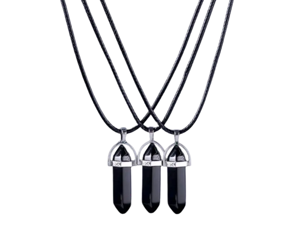 Collar de cuarzo negro