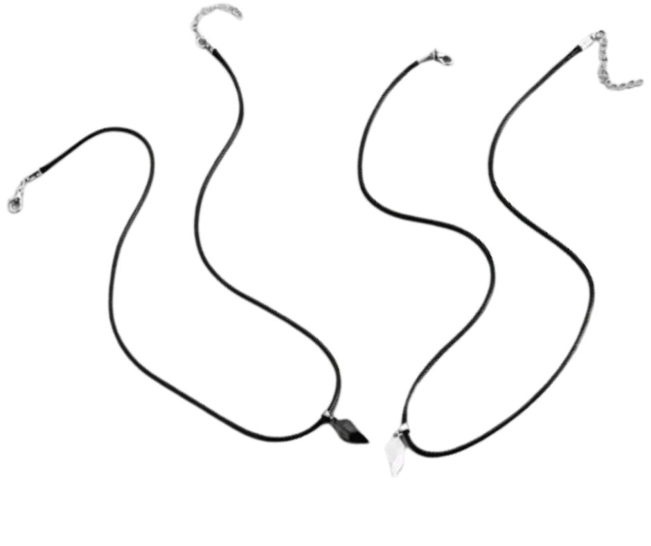 Set de collares de corazón de imán