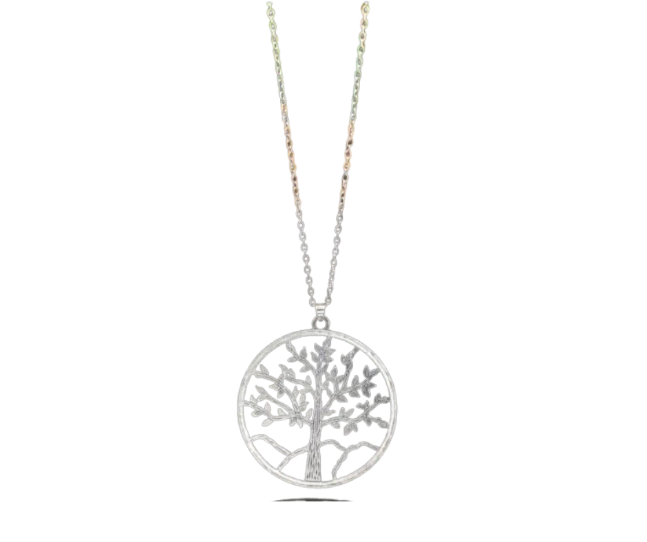 Collar con dije de árbol