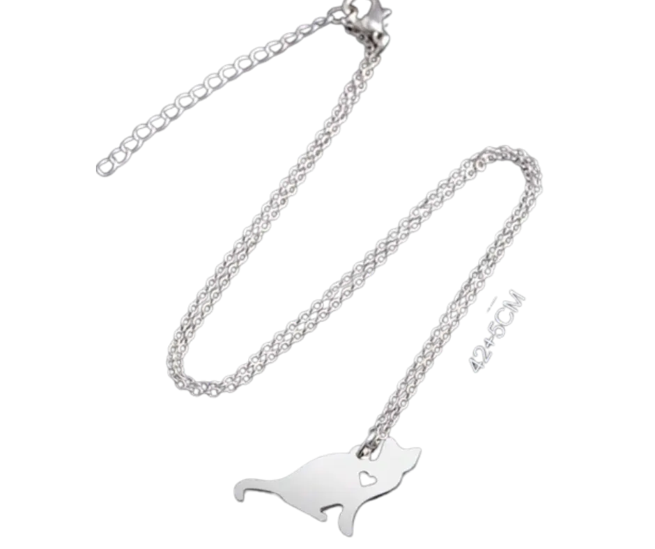 Collar con dije de gato