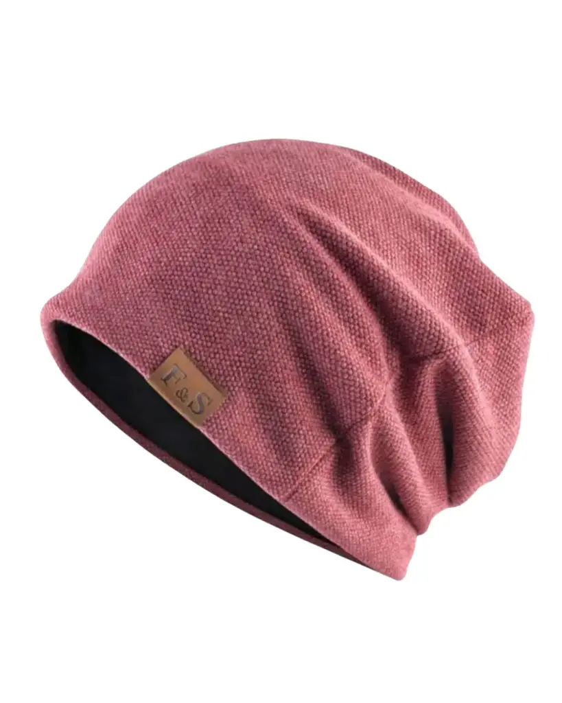 Gorro holgado premium rojo con viñeta café 
