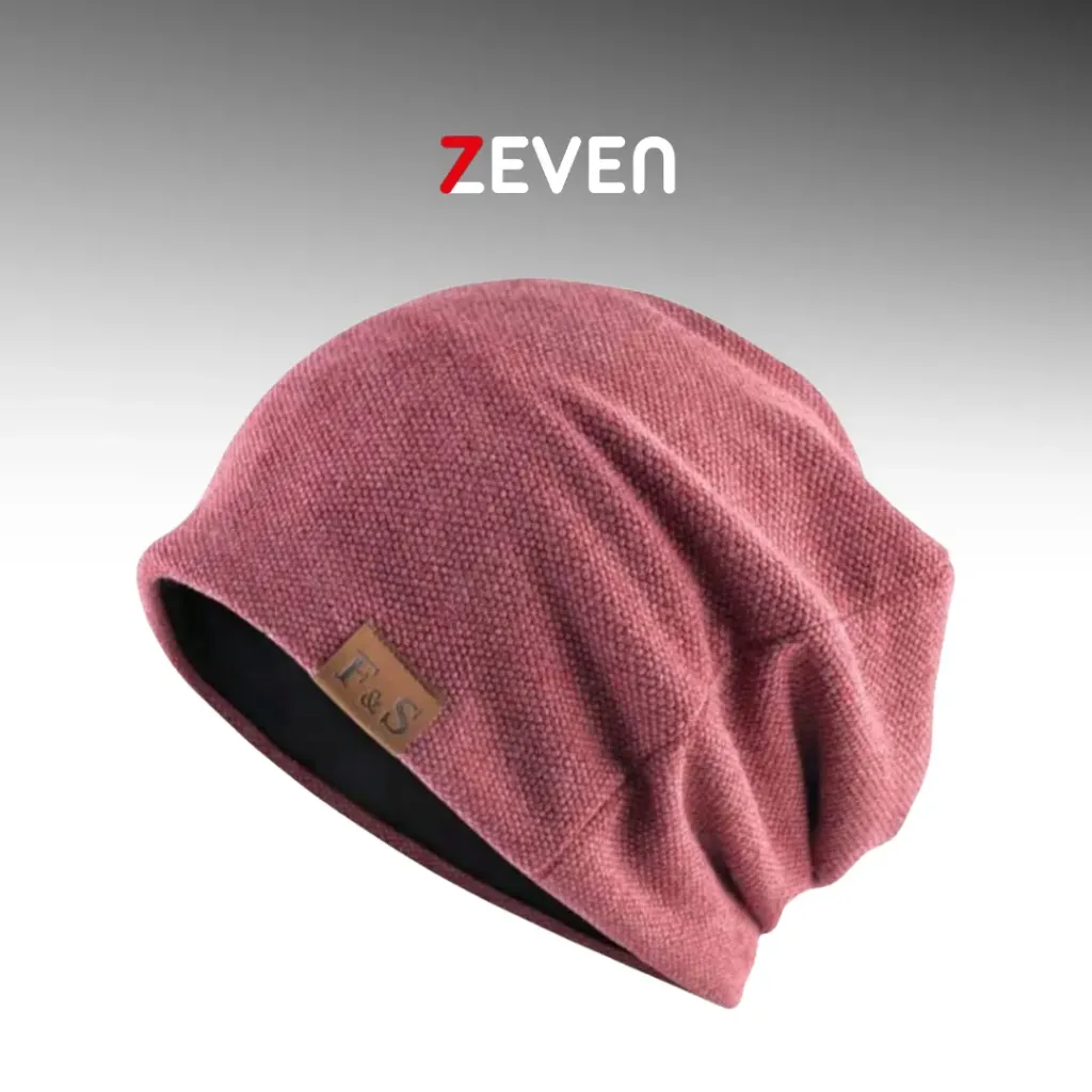 [GS101] Gorro holgado premium rojo con viñeta café 