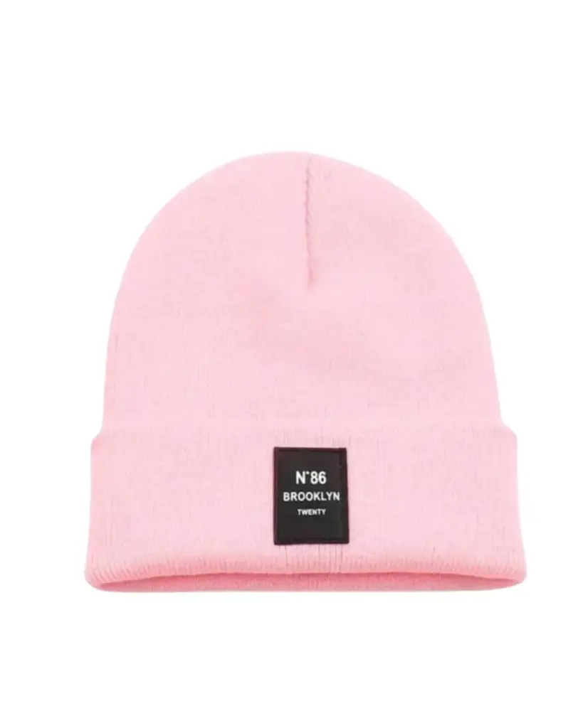 Gorro rosado tierno con viñeta de BROOKLYN
