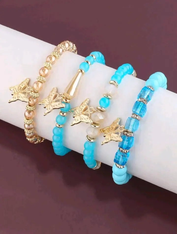 Set de 4 pulseras para dama 