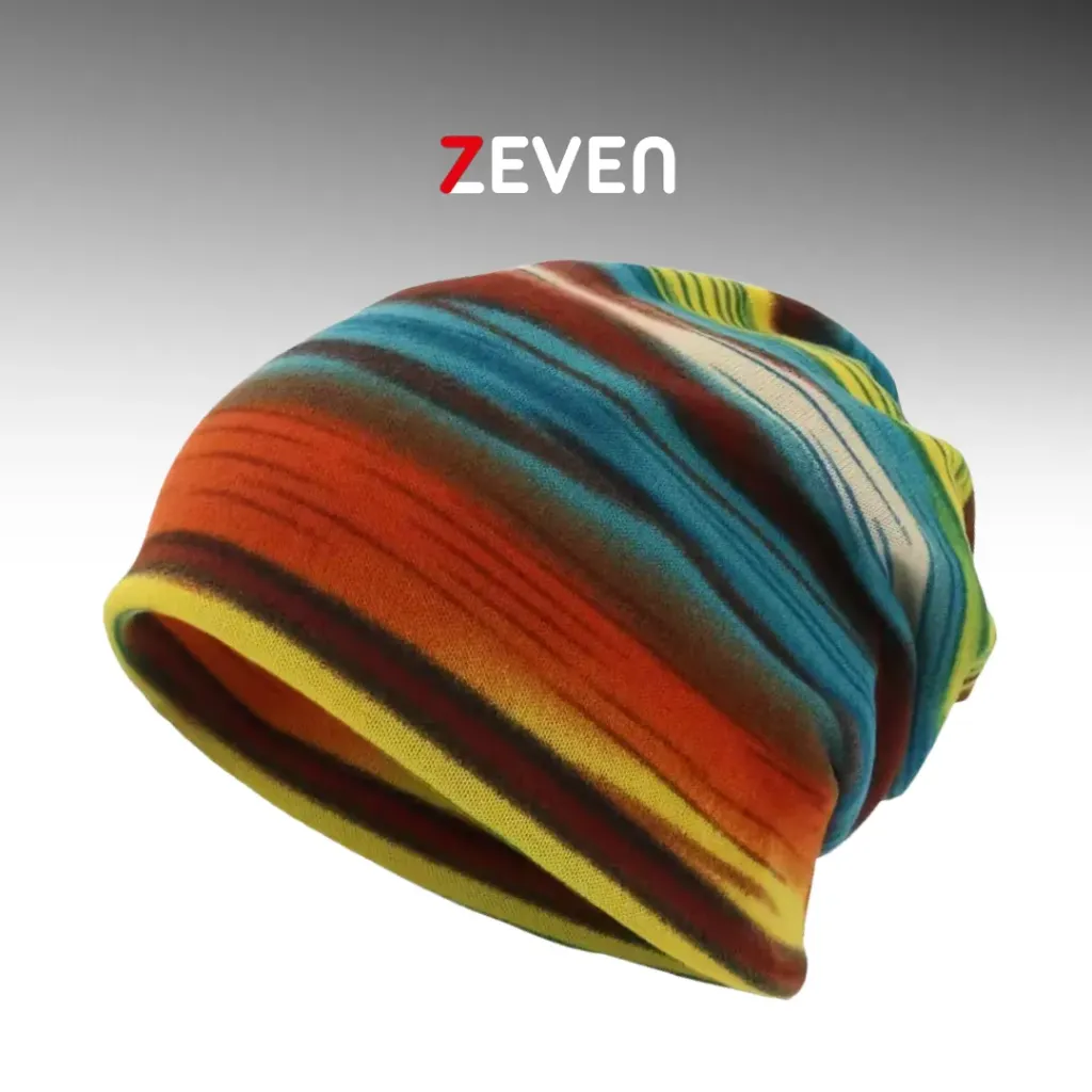 Gorro de tela con diseño de colores