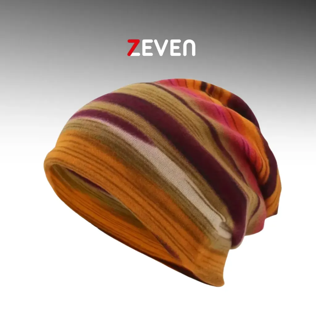 Gorro de tela con diseño de colores