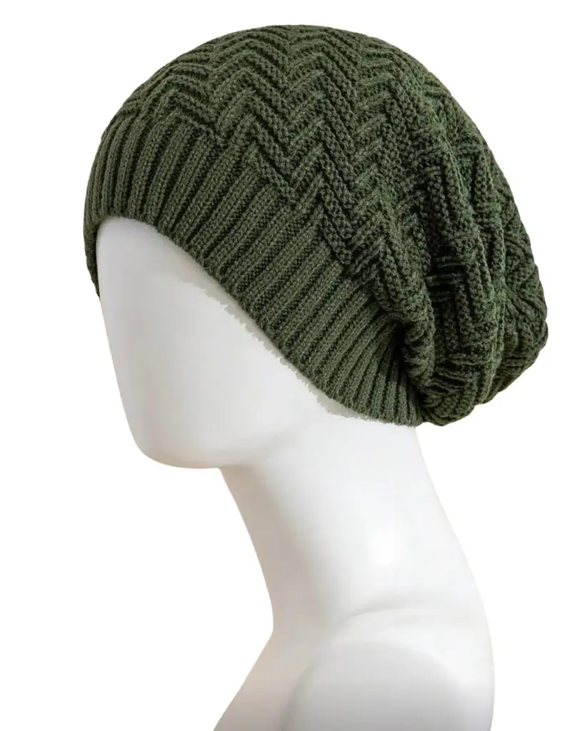 Gorro holgado verde militar