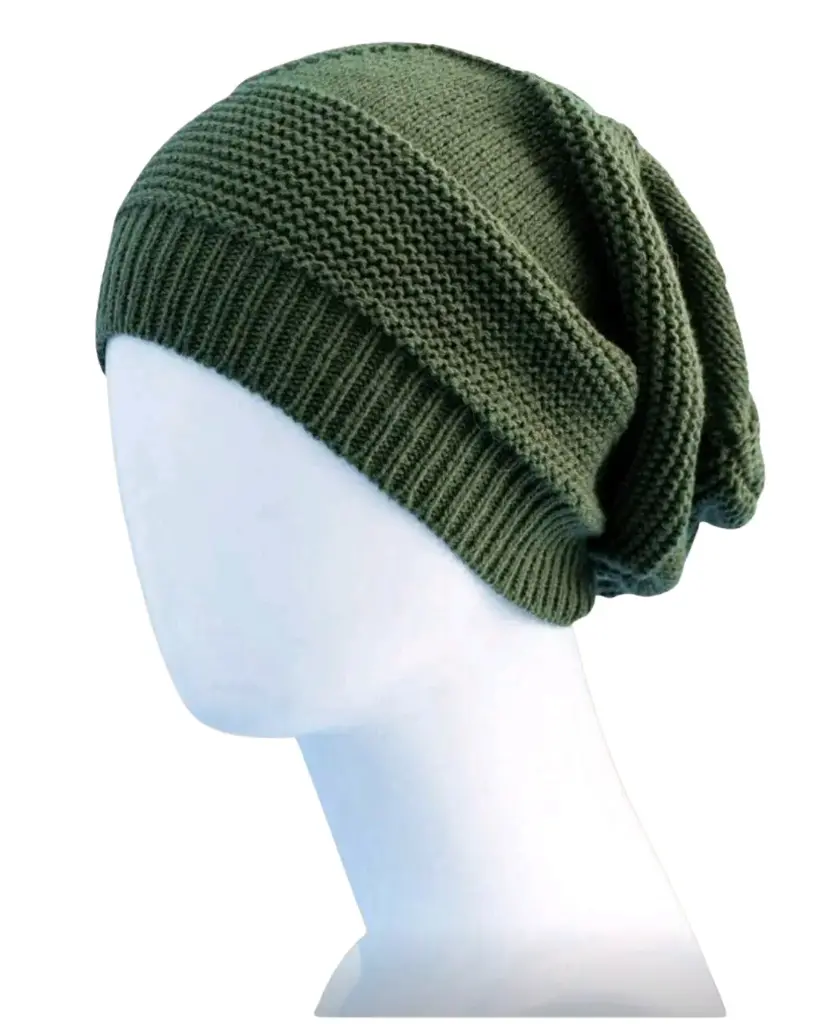 Gorro holgado verde
