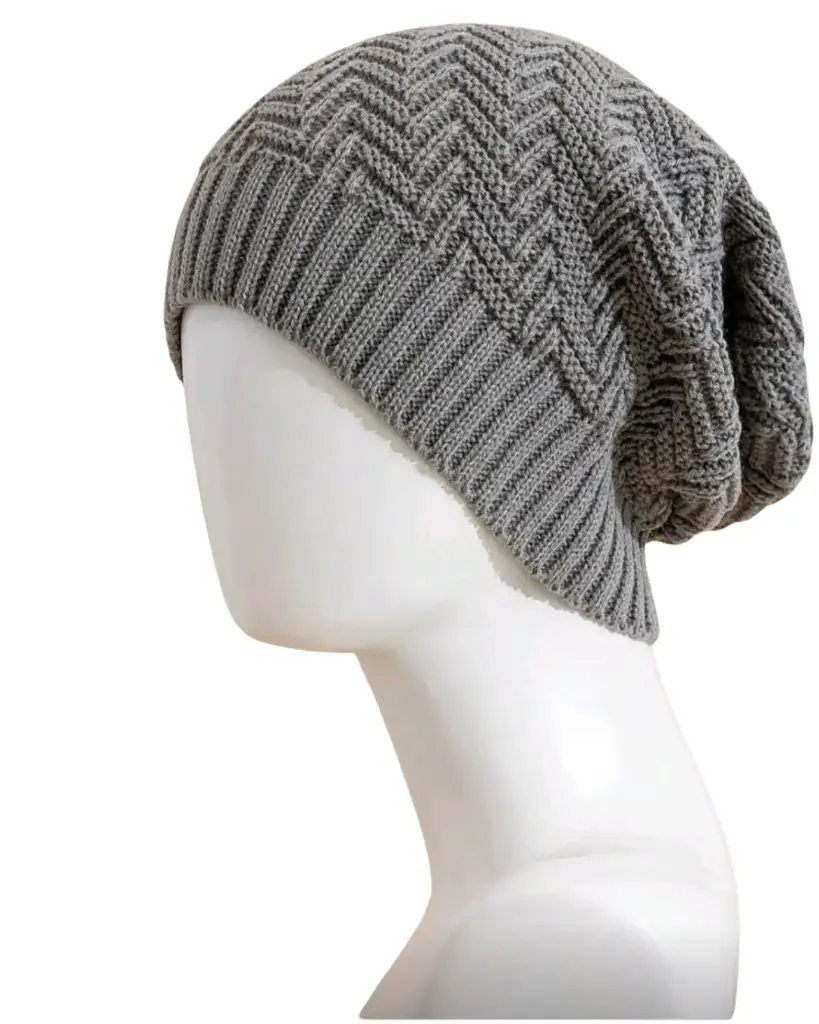 Gorro holgado gris claro