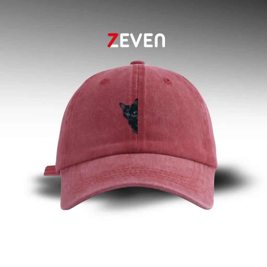 [OB031] Gorra roja con gato