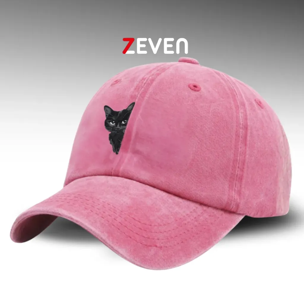[OB031] Gorra rosada con gato