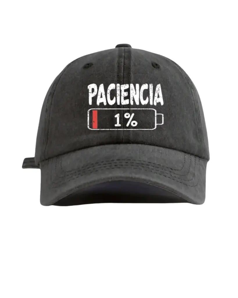 Gorra negra 1% paciencia