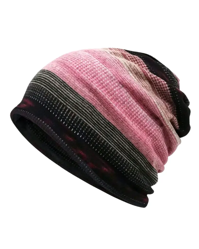 Gorro holgado de colores rosa