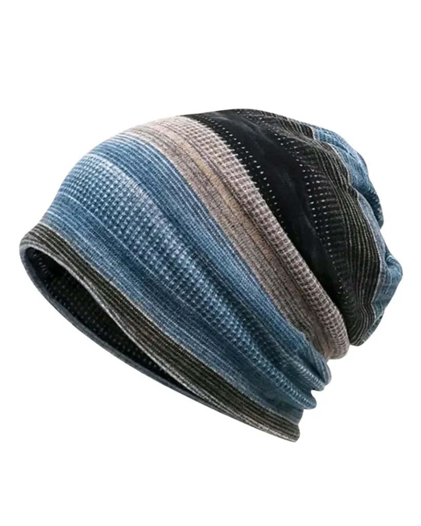 Gorro holgado de colores azul