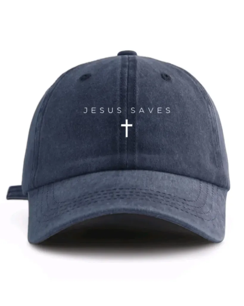 Gorra azul marino JESUS SAVE