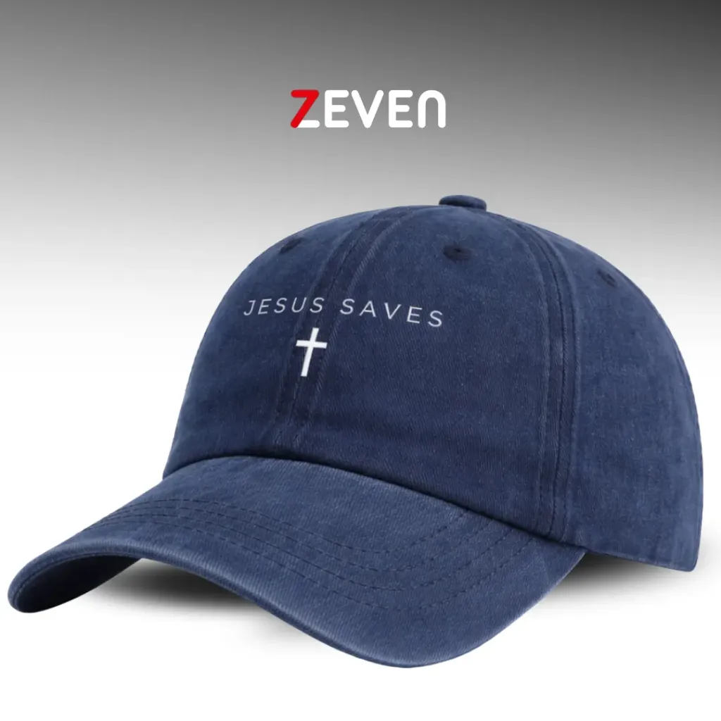 [OB057] Gorra azul marino JESUS SAVE