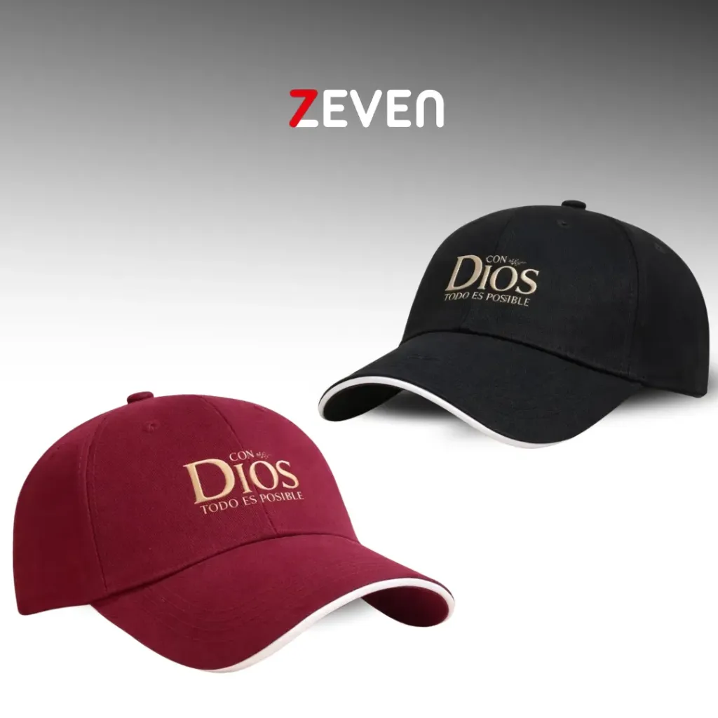 Duo de gorras negro y rojo CON DIOS TODO ES POSIBLE