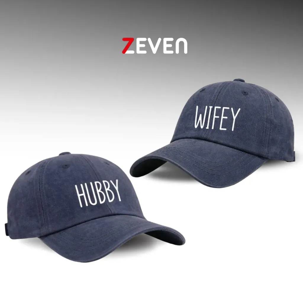 [OB079] Duo de gorras azules HUBBY AND WIFE