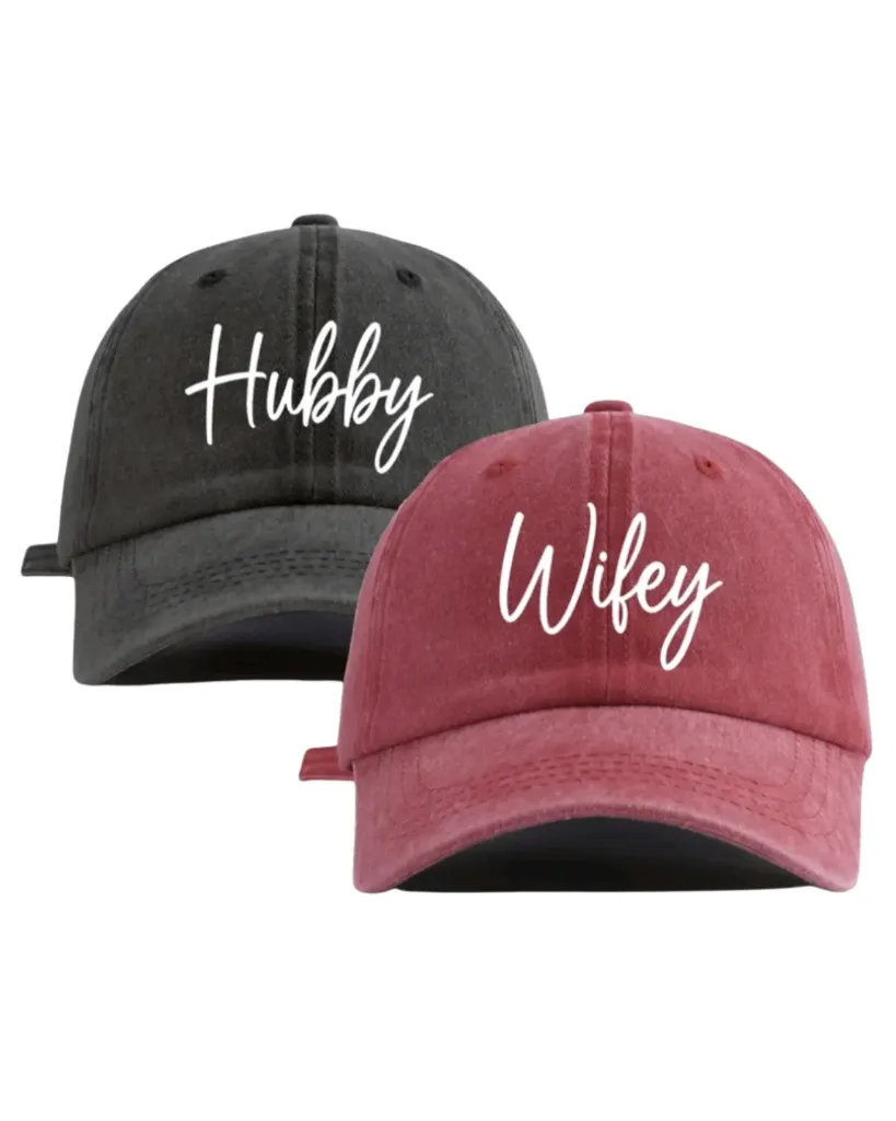 Duo de gorras HUBBY AND WIFE