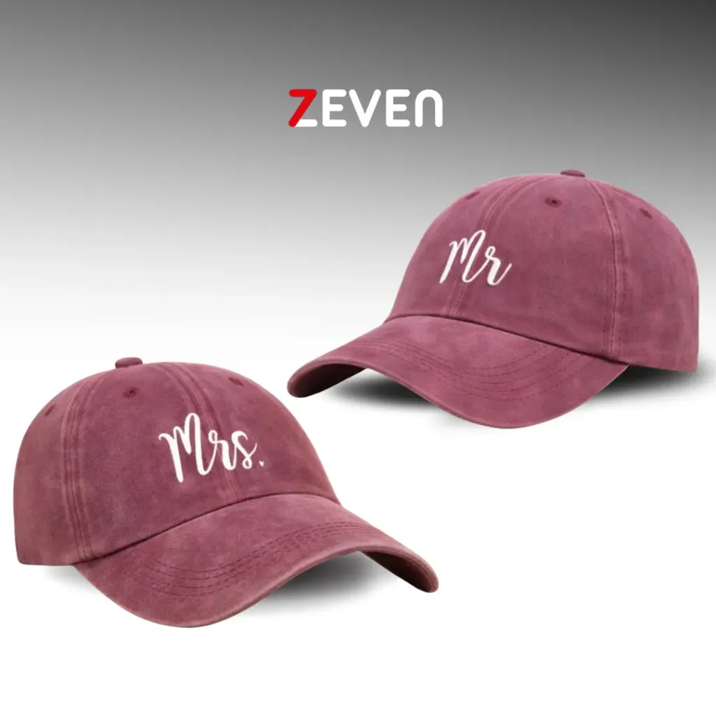 Duo de gorras rojas MR. AND MRS.