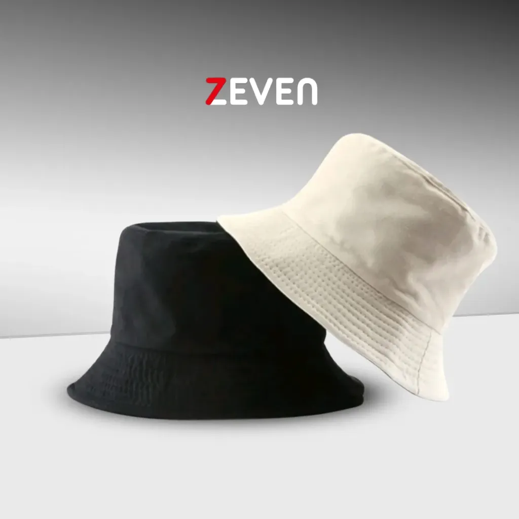 Sombrero de cubo reversible N/Beige