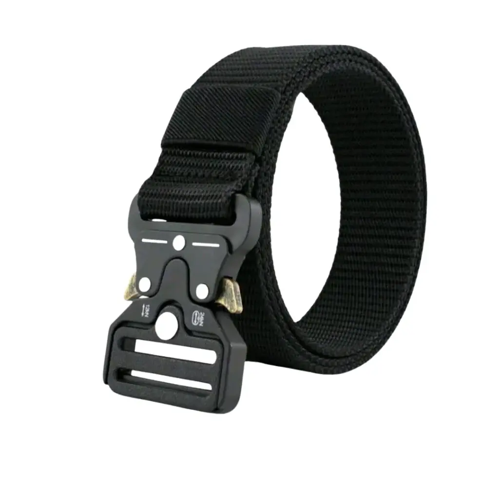 [CZ013] Cinturón casual color negro con hebilla plástica 