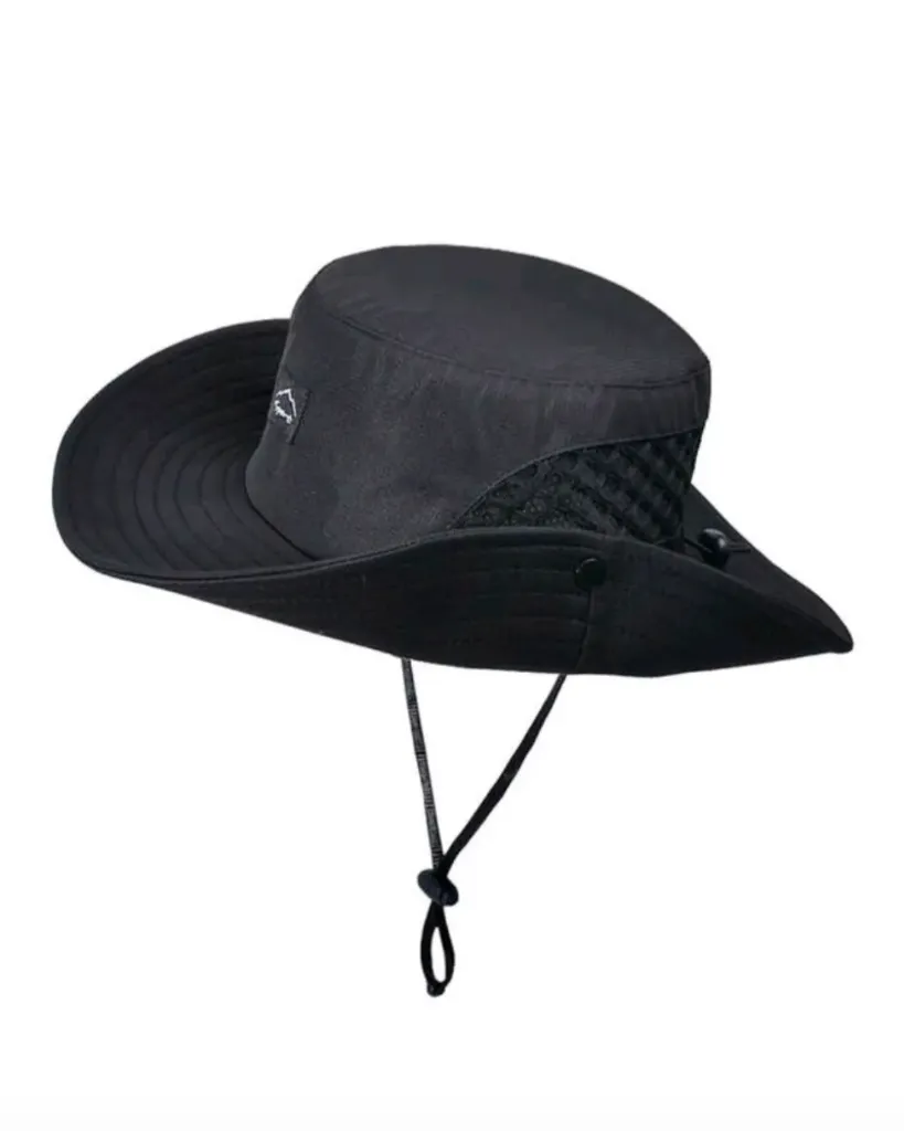 Sombrero transpirable negro para hombre