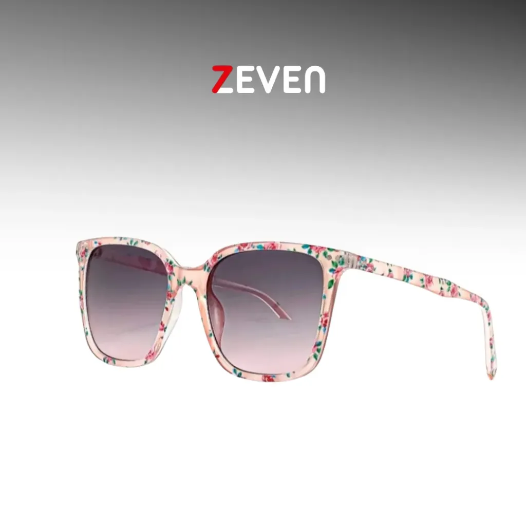 Gafas oscuro claro con marco floral 