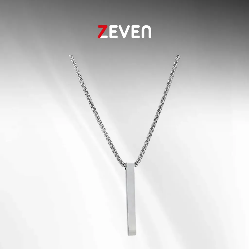 Collar con colgante de barra acero inoxidable