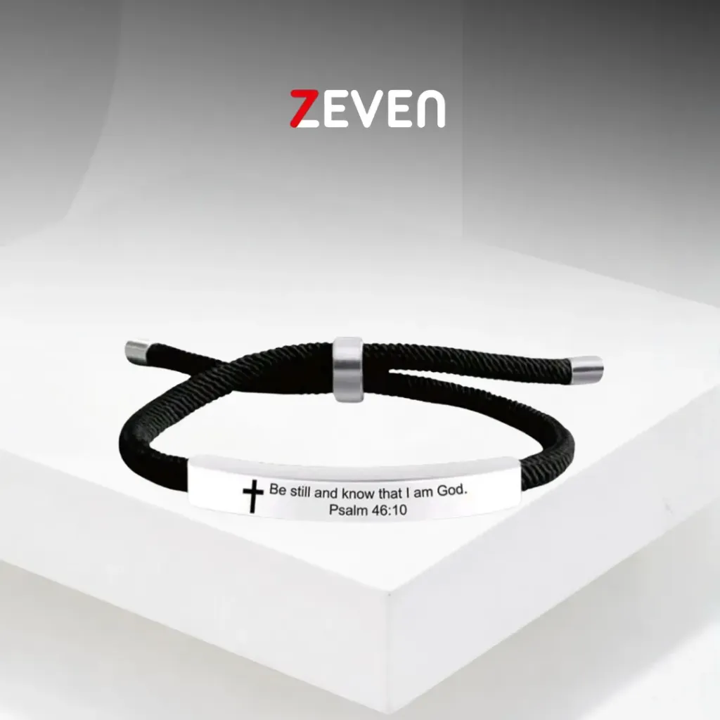 Pulsera con cita biblica Psalm 46:10