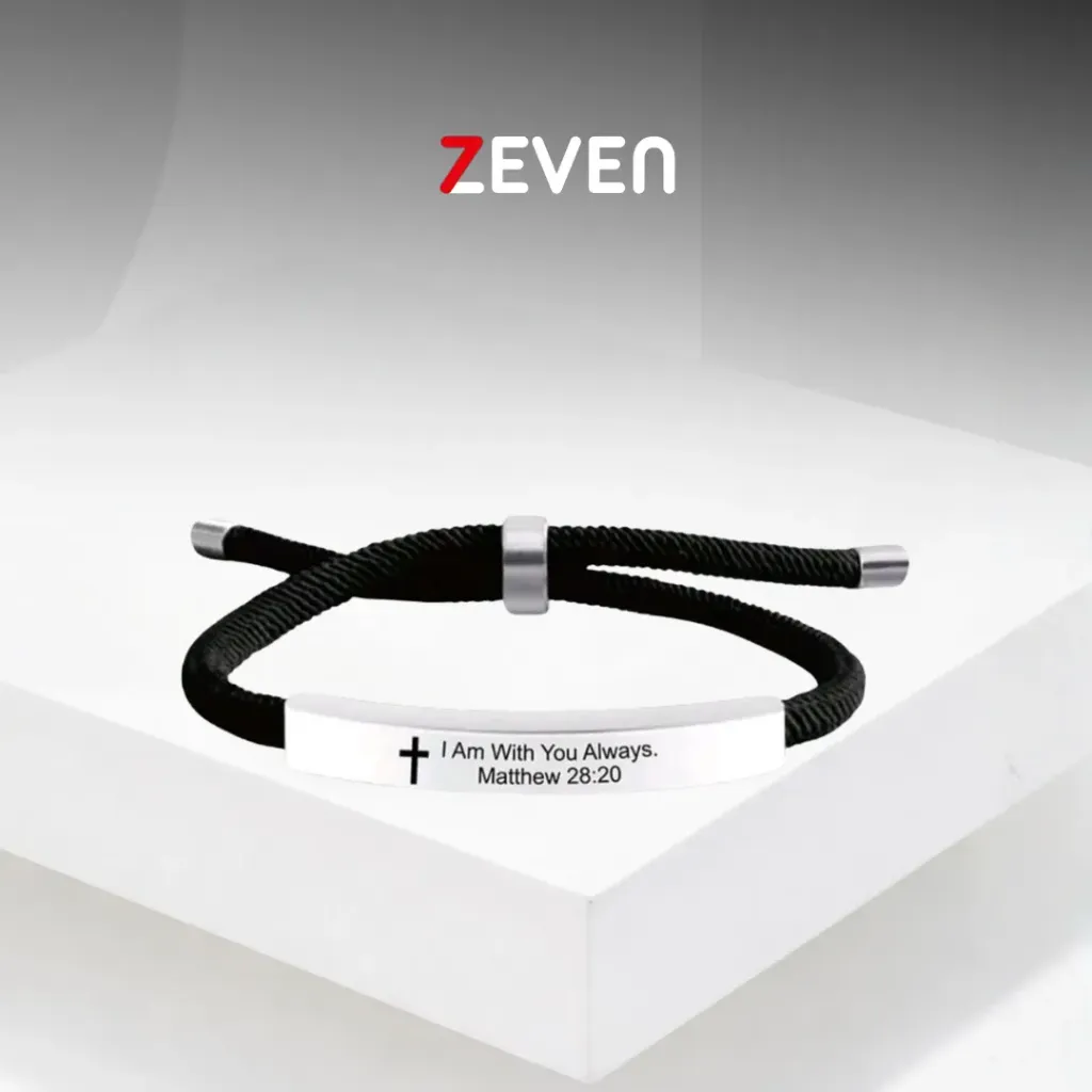 Pulsera con cita biblica Matthew 28:20