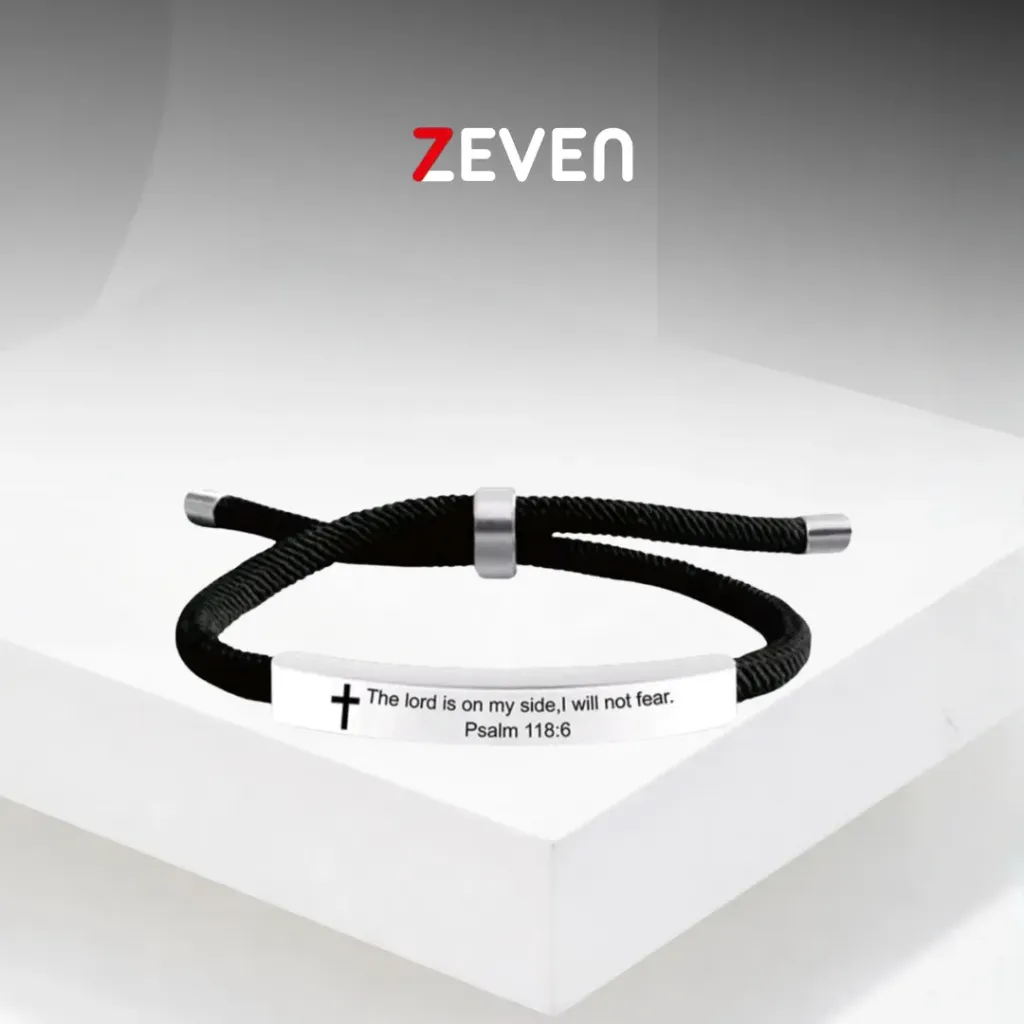 Pulsera con cita biblica Psalm 118:6