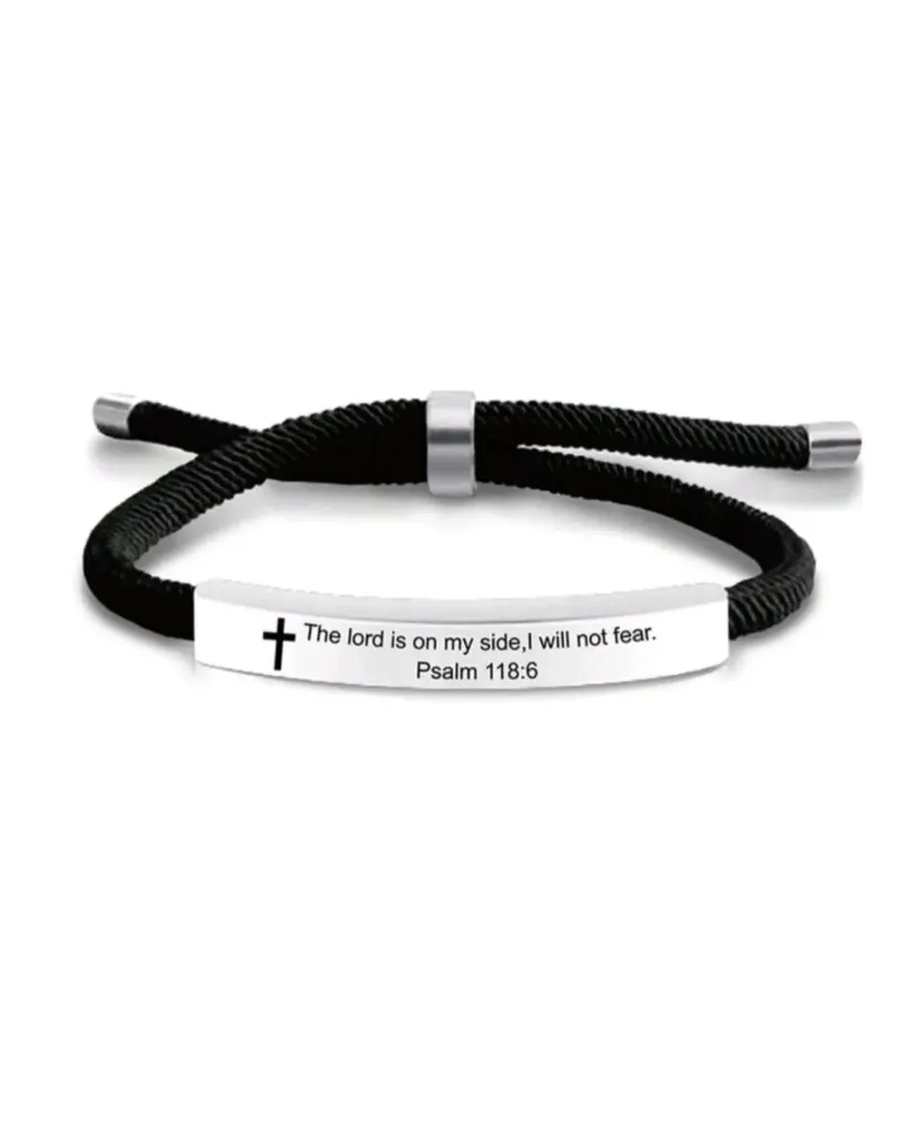 Pulcera con cita biblica Psalm 118:6