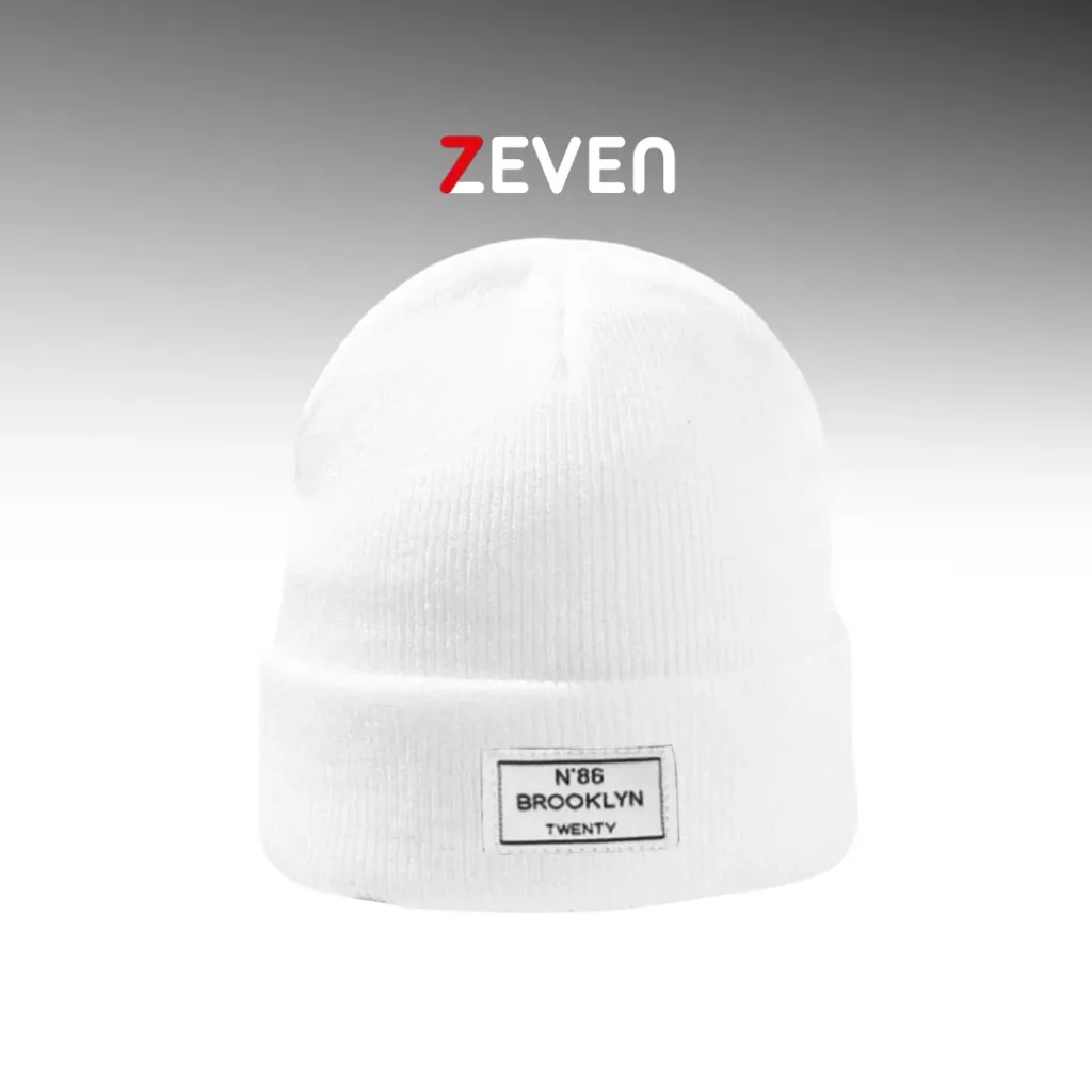 Gorro blanco con viñeta BROOKLYN