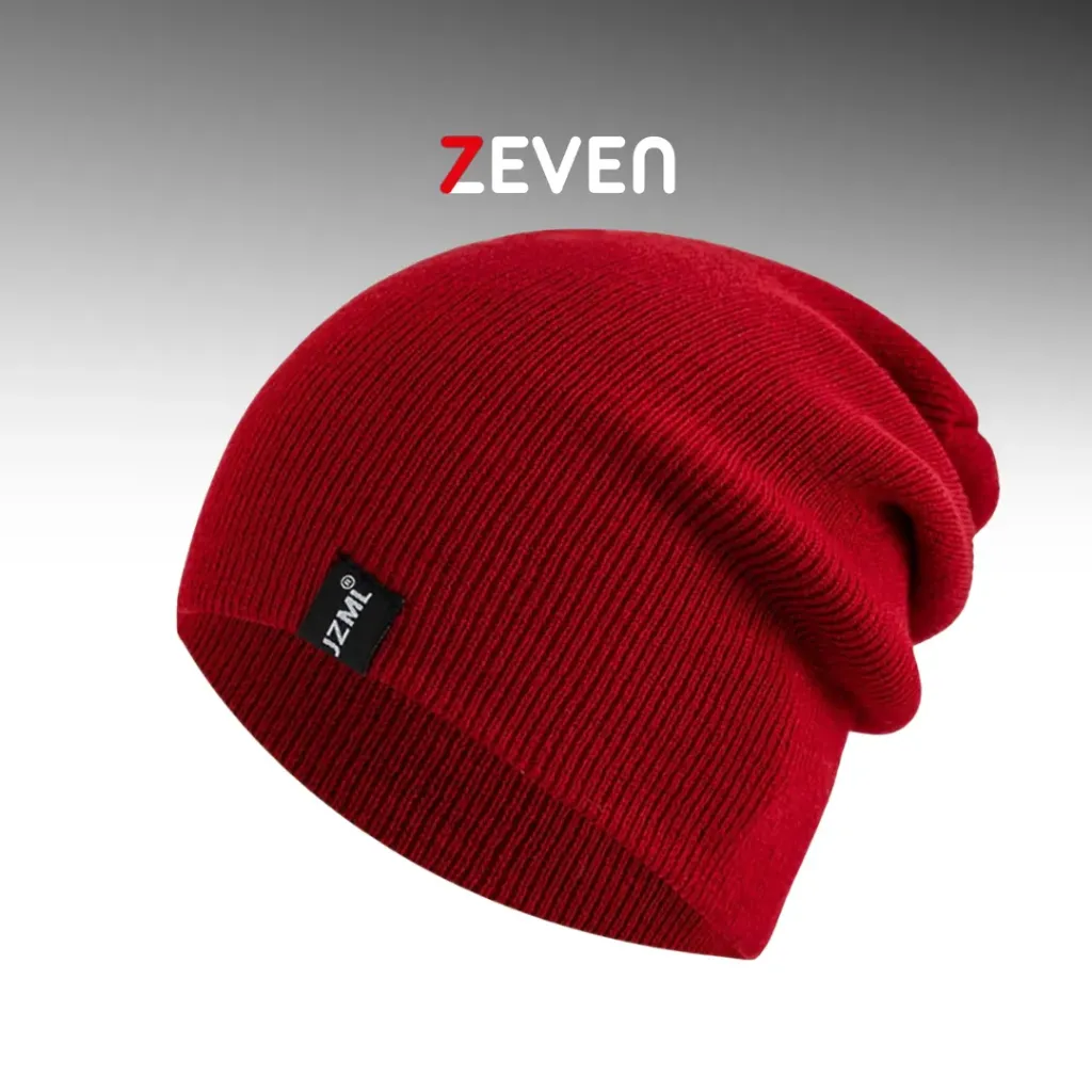 [GS012] Gorro holgado rojo con etiqueta 