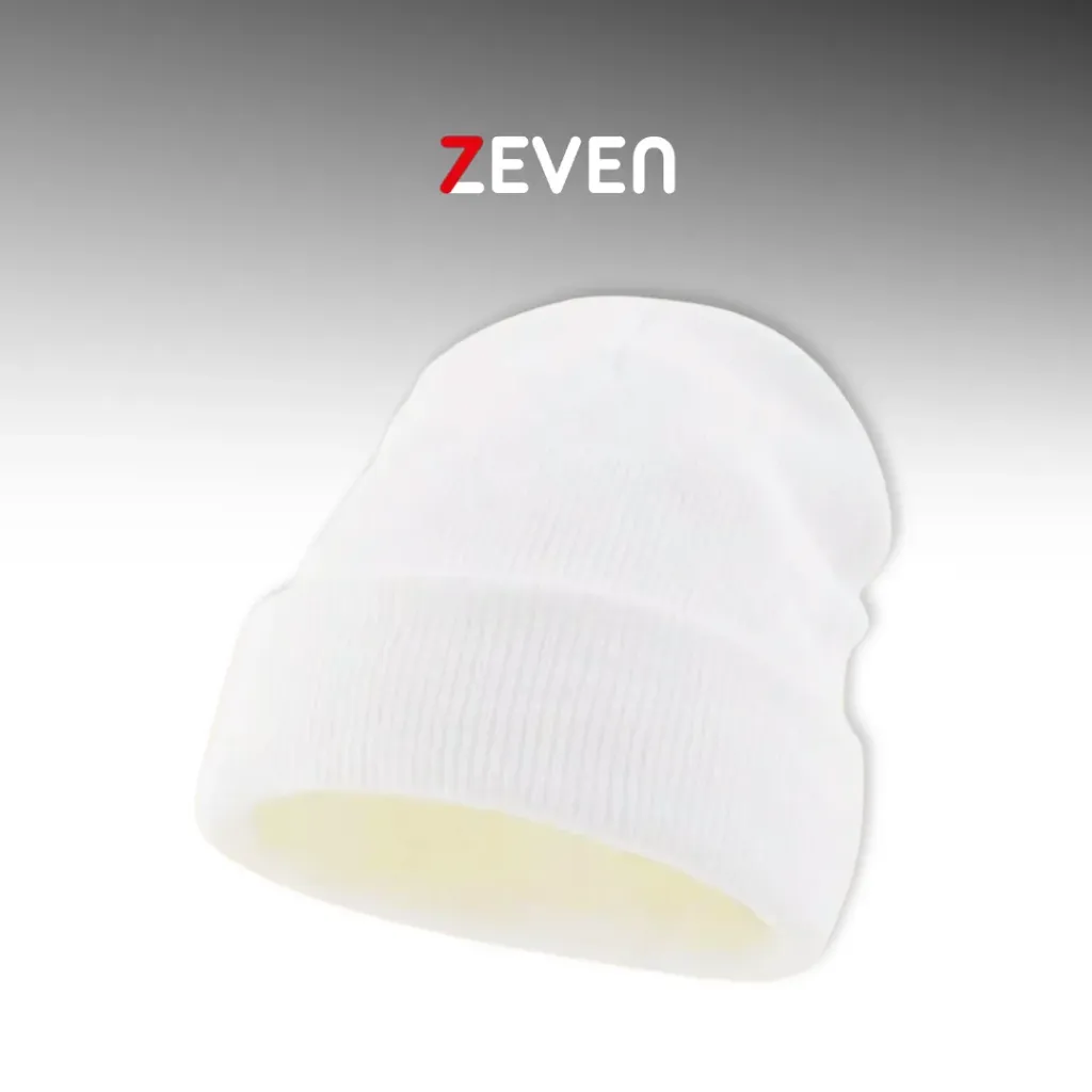 Gorro de punto minimalista blanco