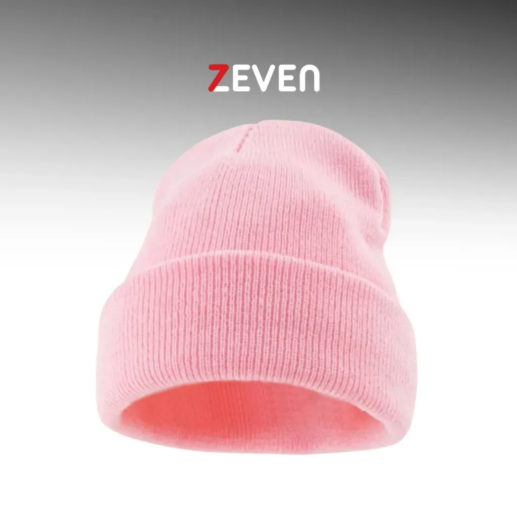 Gorro de punto minimalista rosado