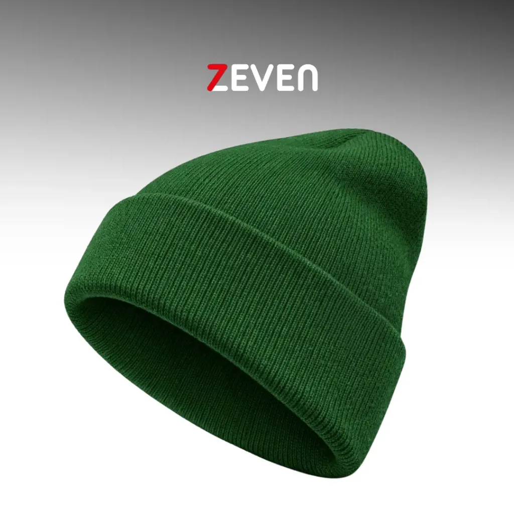 Gorro de punto minimalista verde