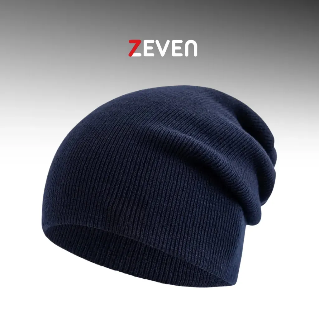 Gorro de punto minimalista azul