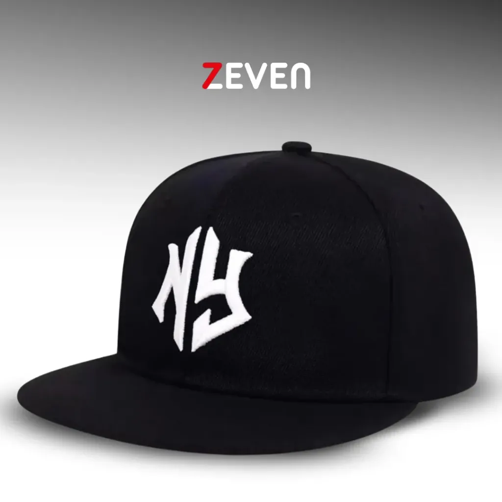 Gorra negra plana NY