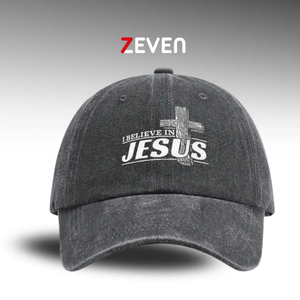 Gorra gris I BELIEVE IN JESUS
